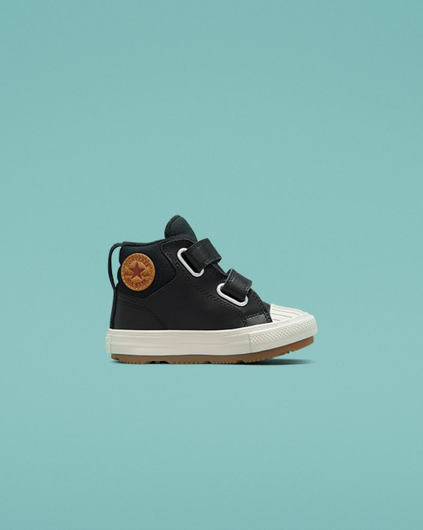 Chlapecké Boty Vysoké Converse Chuck Taylor All Star Berkshire Boot Easy-On Læder Černé | CZ OYBM32